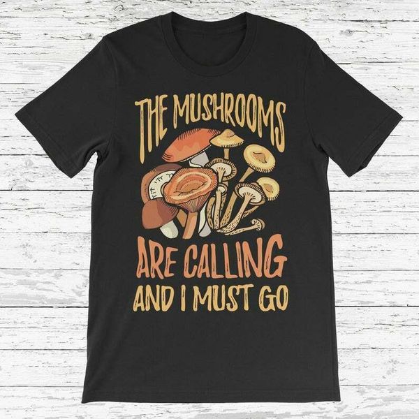 men's t-shirts the mushrooms are calling i must go t-shirt mycologist mycology black, White;black
men's t-shirts the mushrooms are calling i must go t-shirt mycologist mycology black, White;black