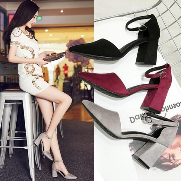 2021 spring and summer new hollow women's single shoes high-heeled sandals wine red suede wild horseshoe heel pointed shoes, Black
2021 spring and summer new hollow women's single shoes high-heeled sandals wine red suede wild horseshoe heel pointed shoes, Black