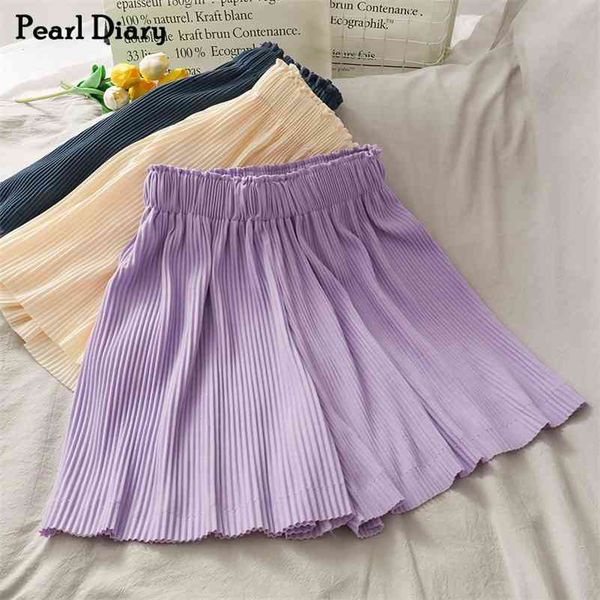 pearl diary women pleating shorts summer pleated culottes shorts elastic waistband wide leg solid color vintage drapey shorts 210625, White;black
pearl diary women pleating shorts summer pleated culottes shorts elastic waistband wide leg solid color vintage drapey shorts 210625, White;black