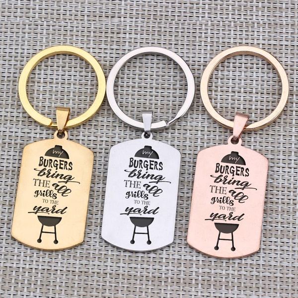 keychains my burgers bring all the girls to yard key chain 3 colors choose gift dad stainless steel pendant men present jewelry, Silver
keychains my burgers bring all the girls to yard key chain 3 colors choose gift dad stainless steel pendant men present jewelry, Silver