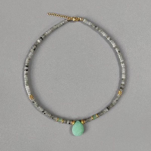 pendant necklaces natural stone gold-color spacer necklace fashion retro classic drop choker for girls charm beach jewelry, Silver
pendant necklaces natural stone gold-color spacer necklace fashion retro classic drop choker for girls charm beach jewelry, Silver