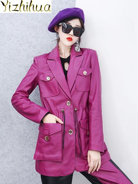 women's leather & faux fashion coat 200% sheepskin korean spring autumn 2021 women wear pph2949, Black
women's leather & faux fashion coat 200% sheepskin korean spring autumn 2021 women wear pph2949, Black