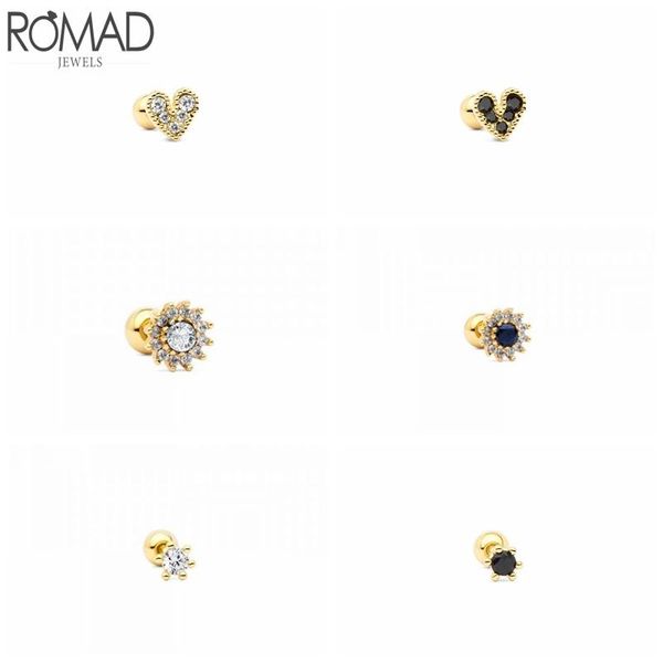stud romad 1pcs 100% 925 sterling silver earrings for women sparkle heart shape cz fine jewelry piercing pendientes w5, Golden;silver
stud romad 1pcs 100% 925 sterling silver earrings for women sparkle heart shape cz fine jewelry piercing pendientes w5, Golden;silver