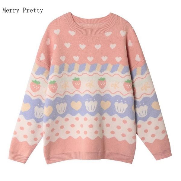 pink cartoon strawberry embroidery sweaters sweet style knitted pullovers women winter thick warm sweater jumpers girls 210918, White;black
pink cartoon strawberry embroidery sweaters sweet style knitted pullovers women winter thick warm sweater jumpers girls 210918, White;black