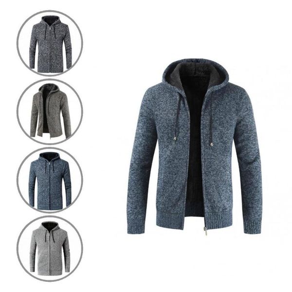 men's sweaters autumn winter trendy plush lining warm knitted cardigan casual stretchy for daily wear, White;black
men's sweaters autumn winter trendy plush lining warm knitted cardigan casual stretchy for daily wear, White;black