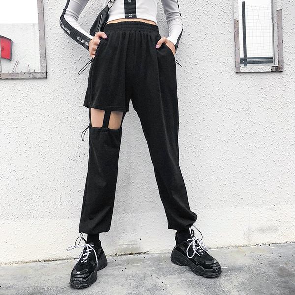 hip hop casual joggers pants women black elastic high waist ladies trousers hollow out streetwear sweatpants summer, Black;white
hip hop casual joggers pants women black elastic high waist ladies trousers hollow out streetwear sweatpants summer, Black;white