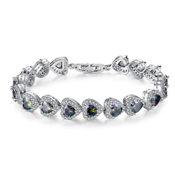 link, chain love heart bracelet luxury purple zircon bracelets for women jewelry, Black
link, chain love heart bracelet luxury purple zircon bracelets for women jewelry, Black