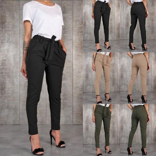 women's pants & capris plus size fashionable and versatile waistband casual bottoms belt trousers women, Black;white
women's pants & capris plus size fashionable and versatile waistband casual bottoms belt trousers women, Black;white