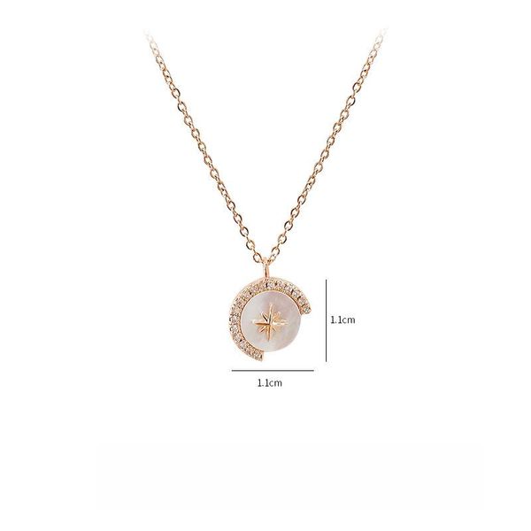 pendant necklaces 2021 korean version inlaid zircon shell octagonal star moon necklace female temperament clavicle chain, Silver
pendant necklaces 2021 korean version inlaid zircon shell octagonal star moon necklace female temperament clavicle chain, Silver