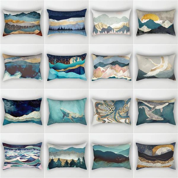 european and american simple landscape pillow rectangular double-sided pattern sofa cushion car lumbar support cushion
european and american simple landscape pillow rectangular double-sided pattern sofa cushion car lumbar support cushion