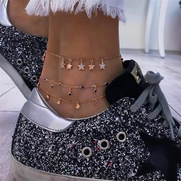 anklets boho layer star anklet gold beaded ankle bracelet summer barefoot beach foot jewelry for women and girls, Red;blue
anklets boho layer star anklet gold beaded ankle bracelet summer barefoot beach foot jewelry for women and girls, Red;blue