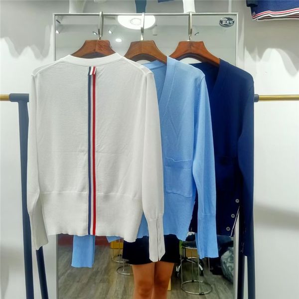 2021 spring summer new tb style back color blocking ribbon fashion casual knitted cardigan top, White
2021 spring summer new tb style back color blocking ribbon fashion casual knitted cardigan top, White