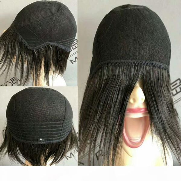 glueless full lace wigs brazilian virgin human hair silky straight 130% density 6 inches short hair new cap design ing, Black;brown
glueless full lace wigs brazilian virgin human hair silky straight 130% density 6 inches short hair new cap design ing, Black;brown