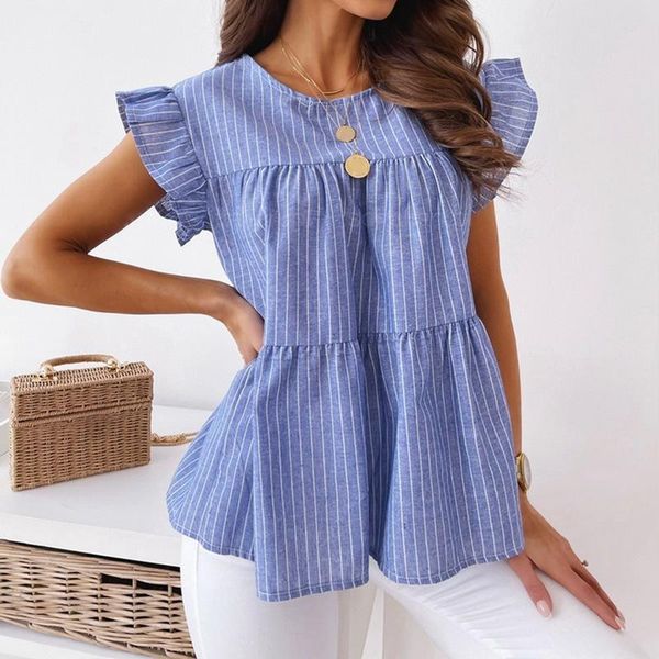 women's blouses & shirts laamei fashion women vintage elegant agaric ruffles striped ruffle pleated feminina blusas loose, White
women's blouses & shirts laamei fashion women vintage elegant agaric ruffles striped ruffle pleated feminina blusas loose, White