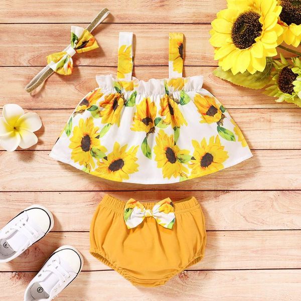 clothing sets infant baby girl summer clothes sleeveless sunflower suspender +shorts+headbands outfits meisjes kleding, White
clothing sets infant baby girl summer clothes sleeveless sunflower suspender +shorts+headbands outfits meisjes kleding, White
