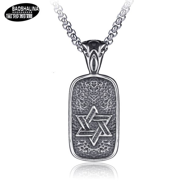 posalina hip hop street cross necklace stainless steel hexagram star pendant, Silver
posalina hip hop street cross necklace stainless steel hexagram star pendant, Silver