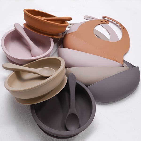 High Quality Silicone Baby Bibs Waterproof Silicone Round Bowl Easily Clean Healthy Soft Feeding Silicone Spoon For Babies
High Quality Silicone Baby Bibs Waterproof Silicone Round Bowl Easily Clean Healthy Soft Feeding Silicone Spoon For Babies
