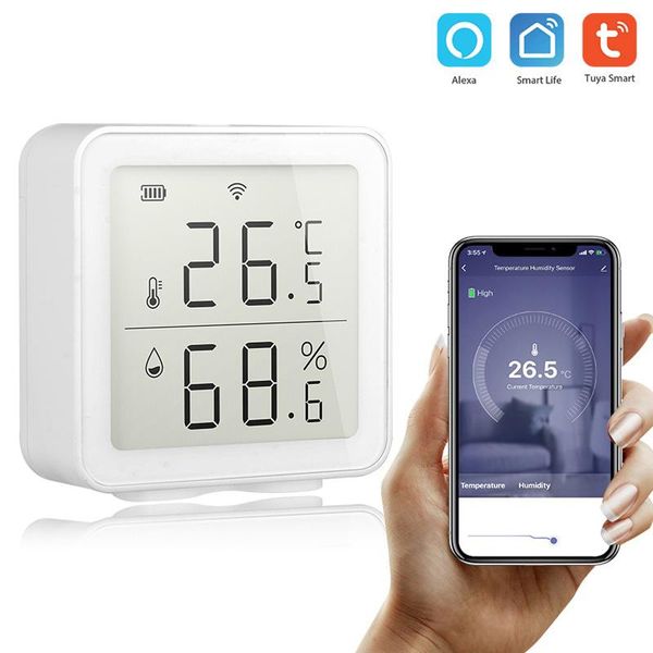 smart home control tuya wifi temperature humidity sensor indoor hygrometer thermometer with lcd display intelligent linkage for alexa
smart home control tuya wifi temperature humidity sensor indoor hygrometer thermometer with lcd display intelligent linkage for alexa