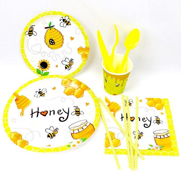 disposable dinnerware 44pcs lovely bee tableware paper plates napkins for birthday party decorations christmas baby shower supplies
disposable dinnerware 44pcs lovely bee tableware paper plates napkins for birthday party decorations christmas baby shower supplies
