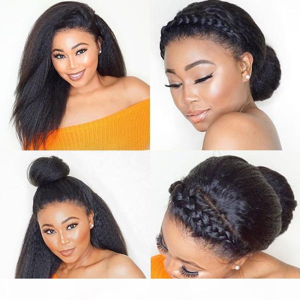 full lace kinky straight human wig for black women glueless italian yaki straight virgin brazilian 180 density lacefront wigs with baby hair, Black;brown
full lace kinky straight human wig for black women glueless italian yaki straight virgin brazilian 180 density lacefront wigs with baby hair, Black;brown