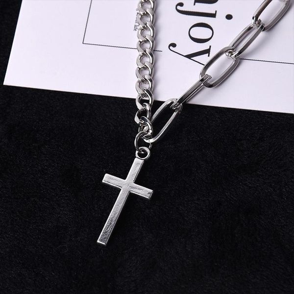 pendant necklaces cross necklace women double chain for stainless steel male accessories simple hip hop wholesale, Silver
pendant necklaces cross necklace women double chain for stainless steel male accessories simple hip hop wholesale, Silver