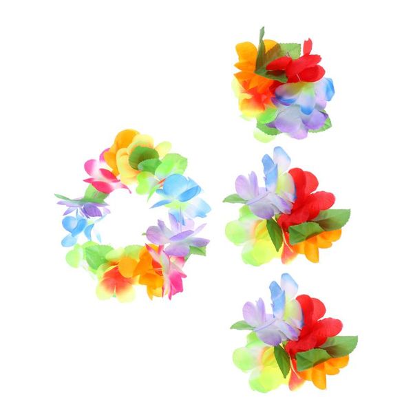 decorative flowers & wreaths 1 set 4pcs hawaiian garland necklace bracelets thicken tropical beach party fancy accessaries (colorful)
decorative flowers & wreaths 1 set 4pcs hawaiian garland necklace bracelets thicken tropical beach party fancy accessaries (colorful)