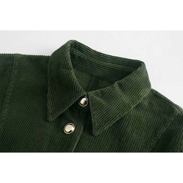2021 new vintage corduroy shirt woman autumn winter maxi single breasted slim vestidos b5po, White
2021 new vintage corduroy shirt woman autumn winter maxi single breasted slim vestidos b5po, White