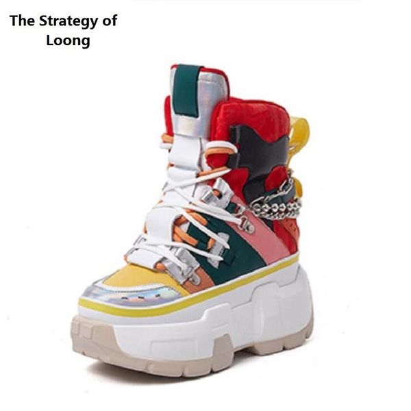 dress shoes spring autumn european america style height increasing platform chic metal chain genuine leather women casual pumps sneakers, Black
dress shoes spring autumn european america style height increasing platform chic metal chain genuine leather women casual pumps sneakers, Black