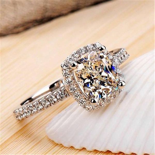 wedding rings luxury female white crystal stone ring charm silver color love for women cute bride square zircon engagement, Slivery;golden
wedding rings luxury female white crystal stone ring charm silver color love for women cute bride square zircon engagement, Slivery;golden
