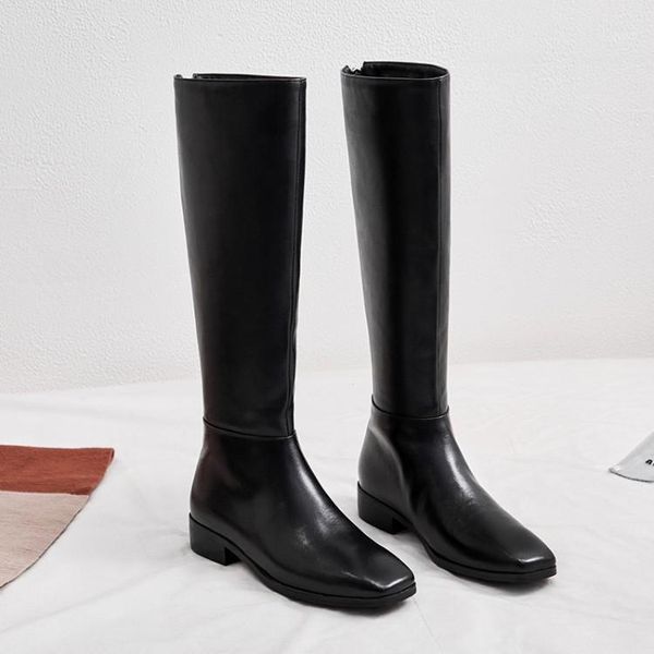 boots mljuese 2021 women knee-high cow leather winter black color square toe zippers short plush high size 431
boots mljuese 2021 women knee-high cow leather winter black color square toe zippers short plush high size 431