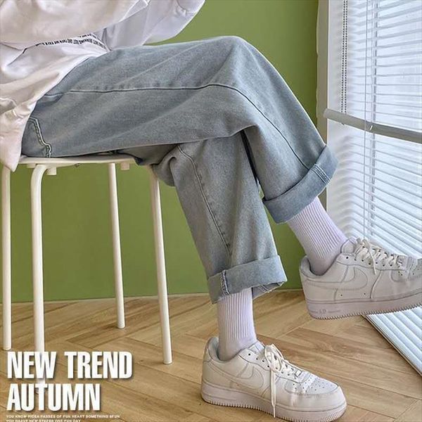 shinjuku style spring and autumn womens jean high waist thin versatile trend straight tube wide leg loose pants, Blue
shinjuku style spring and autumn womens jean high waist thin versatile trend straight tube wide leg loose pants, Blue