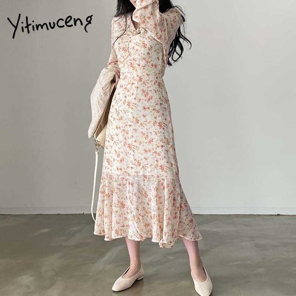 yitimuceng floral print dress women midi long sleeve spring summer empire elegant boho chiffon dresses french fashion 210601, Black;gray
yitimuceng floral print dress women midi long sleeve spring summer empire elegant boho chiffon dresses french fashion 210601, Black;gray