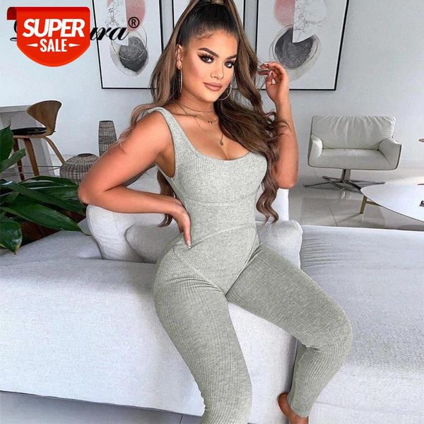 dulzura ribbed knitted patchwork women jumpsuit sleeveless bodycon streetwear fitness 2020 summer clothes outfit sportswear #u359, White
dulzura ribbed knitted patchwork women jumpsuit sleeveless bodycon streetwear fitness 2020 summer clothes outfit sportswear #u359, White