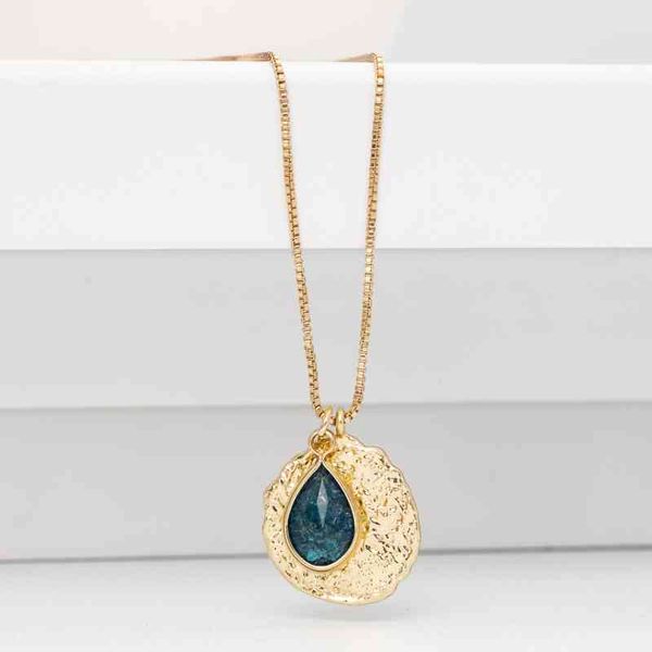 18k gold plated minimalist jewelry handmade gold fill carved pendant box chain necklace with glass drop, Silver
18k gold plated minimalist jewelry handmade gold fill carved pendant box chain necklace with glass drop, Silver