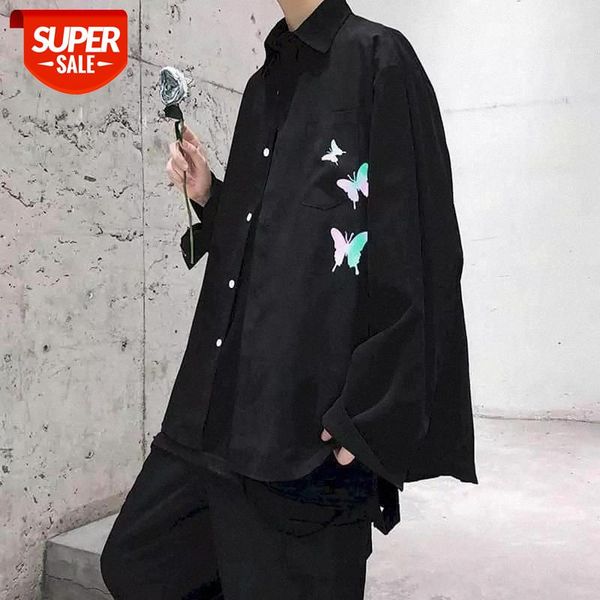 high-end shirt men blouses women long-sleeved shirt design reflective butterfly print hong kong style reflective jacket #h99n, White;black
high-end shirt men blouses women long-sleeved shirt design reflective butterfly print hong kong style reflective jacket #h99n, White;black