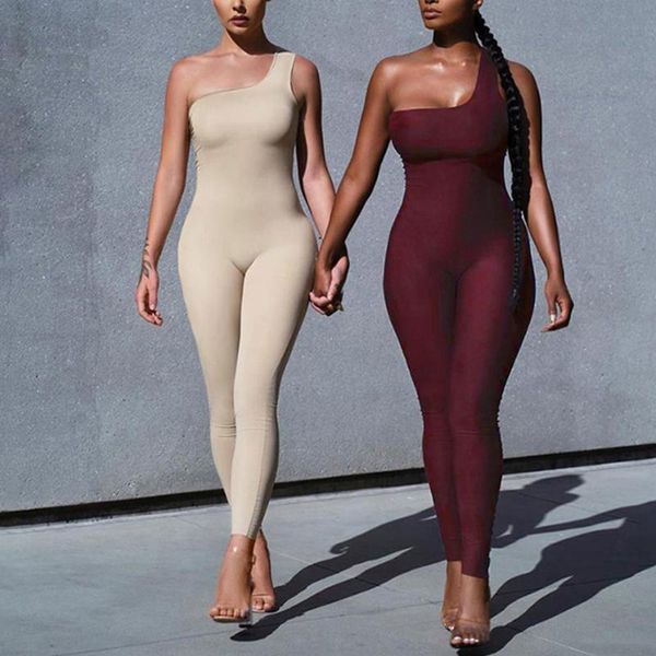 gym clothing women's fall romper one-shoulder sportswear sleeveless elastic casual solid color simple jumpsuits, White;black
gym clothing women's fall romper one-shoulder sportswear sleeveless elastic casual solid color simple jumpsuits, White;black