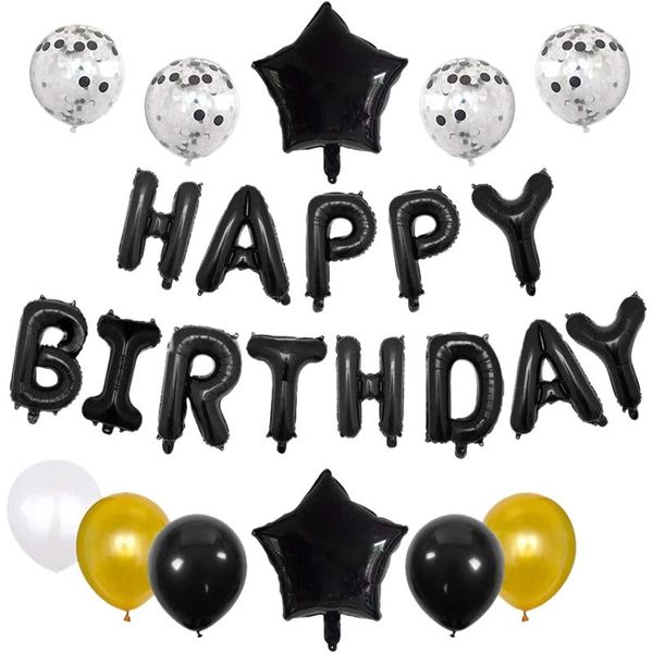 black happy birthday balloons birthday party decor letters balloons+giant star foil and confetti balloons+latex balloons
black happy birthday balloons birthday party decor letters balloons+giant star foil and confetti balloons+latex balloons