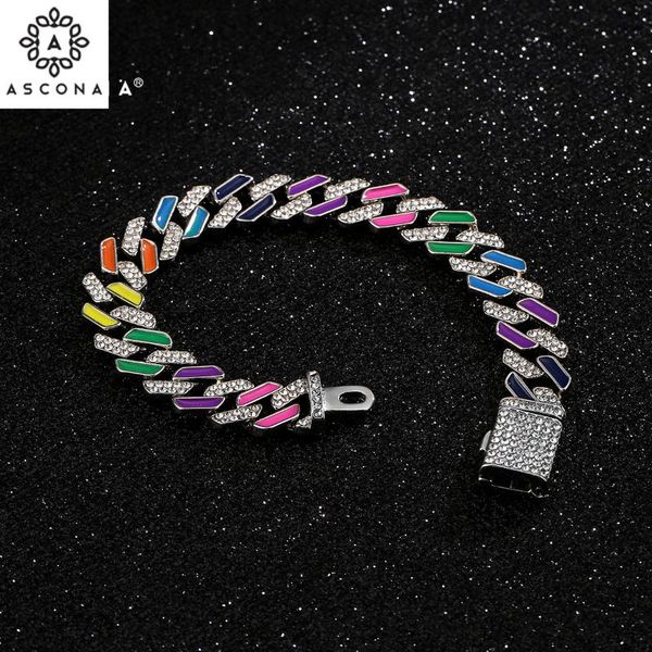 link, chain iced out hip hop street neon multicolored bling bracelets for mans cuban link rainbow charm bracelet jewelry female gifts, Black
link, chain iced out hip hop street neon multicolored bling bracelets for mans cuban link rainbow charm bracelet jewelry female gifts, Black