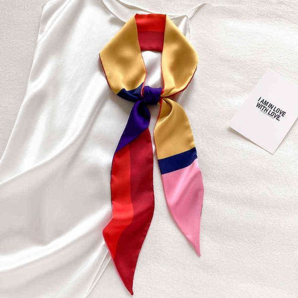 scarves color matching striped long thin n diagonal contrast color double-sided streamer versatile binding bag silk ribbon scarf, Blue;gray
scarves color matching striped long thin n diagonal contrast color double-sided streamer versatile binding bag silk ribbon scarf, Blue;gray