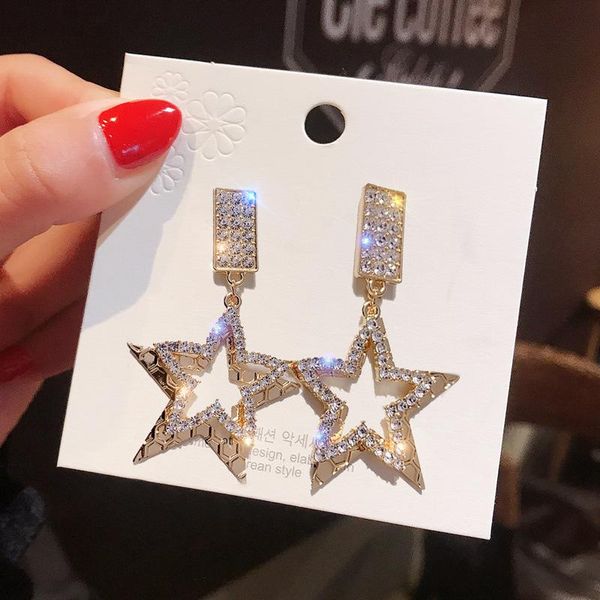 hoop & huggie fashion brincos oorbellen bijoux crystal rhinestone hollow five-pointed star hanging earrings ladies jewelry, Golden;silver
hoop & huggie fashion brincos oorbellen bijoux crystal rhinestone hollow five-pointed star hanging earrings ladies jewelry, Golden;silver