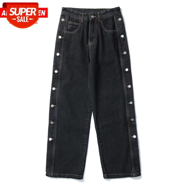 aelfric eden hip hop casual straight pants men streetwear loose side button jeans 2020 harajuku oversized joggers men trousers #ml6r, Black
aelfric eden hip hop casual straight pants men streetwear loose side button jeans 2020 harajuku oversized joggers men trousers #ml6r, Black
