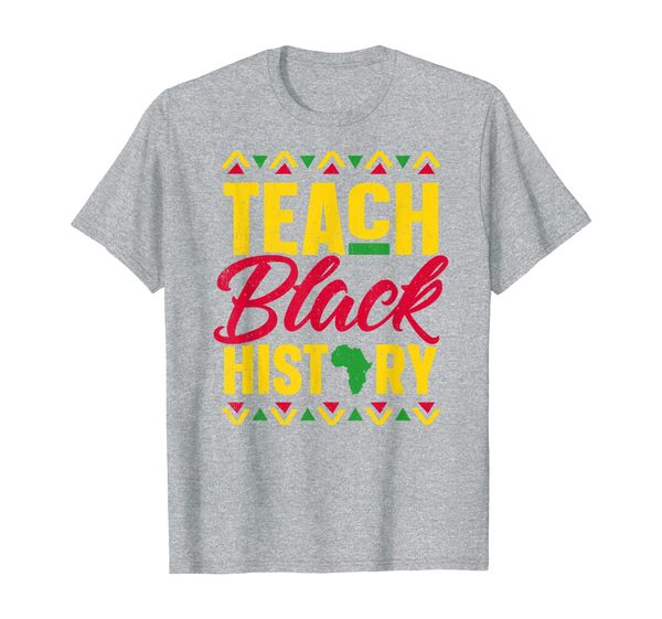 teach black history month school teacher t-shirt gift 2019, White;black