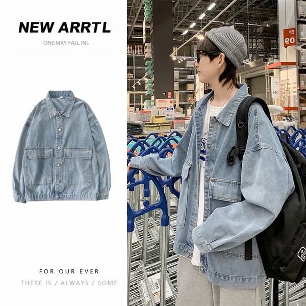 2021 new korean men's fashion retro big pocket casual denim jackets mens streetwear loose hip-hop bomber jacket men m-2xl o4vv, Black;brown
2021 new korean men's fashion retro big pocket casual denim jackets mens streetwear loose hip-hop bomber jacket men m-2xl o4vv, Black;brown