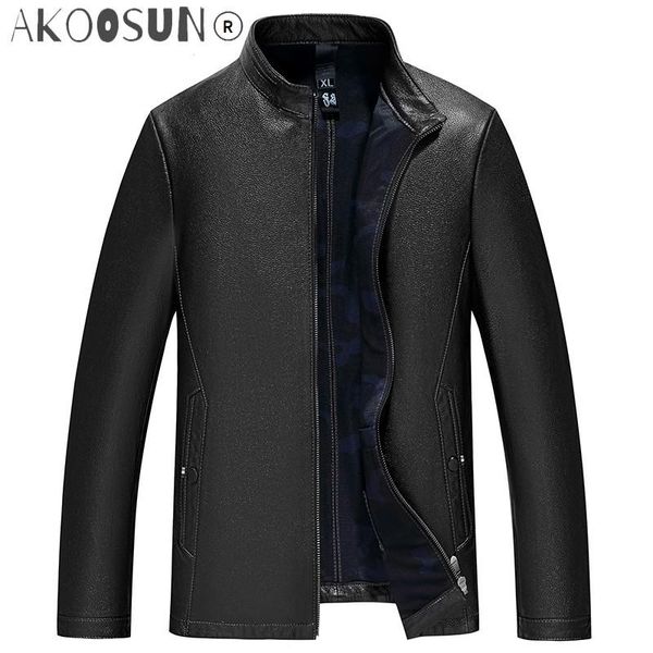 men's leather & faux akoosun real genuine jacket men goatskin coat casual slim fit chaqueta cuero hombre zts-19008 kj3839, Black
men's leather & faux akoosun real genuine jacket men goatskin coat casual slim fit chaqueta cuero hombre zts-19008 kj3839, Black