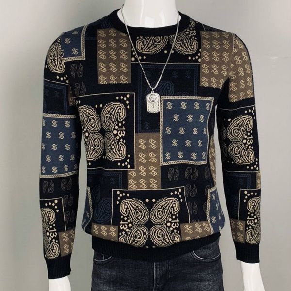 2021 male jacquard fashion knitted around men's necks spring and in autumn new casual personality sweaters winter tides0w5q, White;black
2021 male jacquard fashion knitted around men's necks spring and in autumn new casual personality sweaters winter tides0w5q, White;black