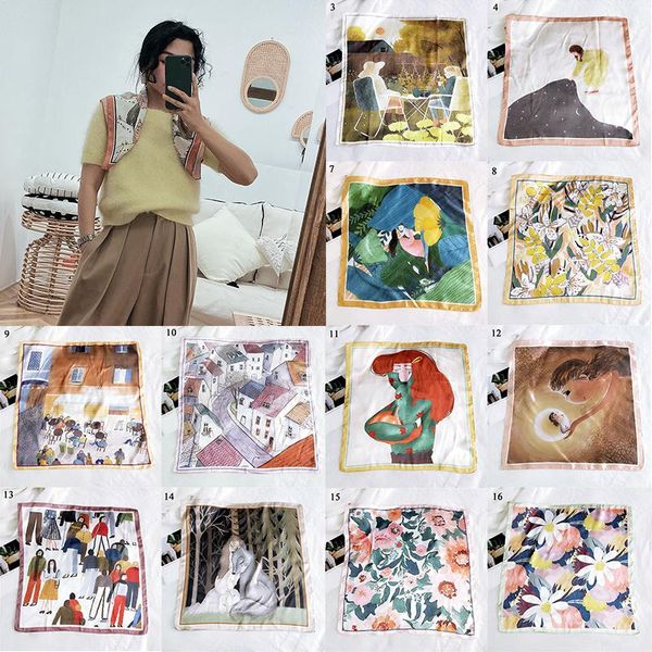 scarves fashion bandana neckerchief head neck silk scarf women satin hair tie band square printing, Blue;gray
scarves fashion bandana neckerchief head neck silk scarf women satin hair tie band square printing, Blue;gray
