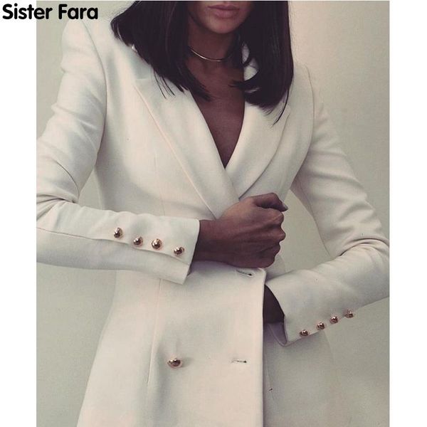 women's suits & blazers sister fara spring notched blazer coat woman fashion office lady double breasted autumn long sleeve female oute, White;black
women's suits & blazers sister fara spring notched blazer coat woman fashion office lady double breasted autumn long sleeve female oute, White;black
