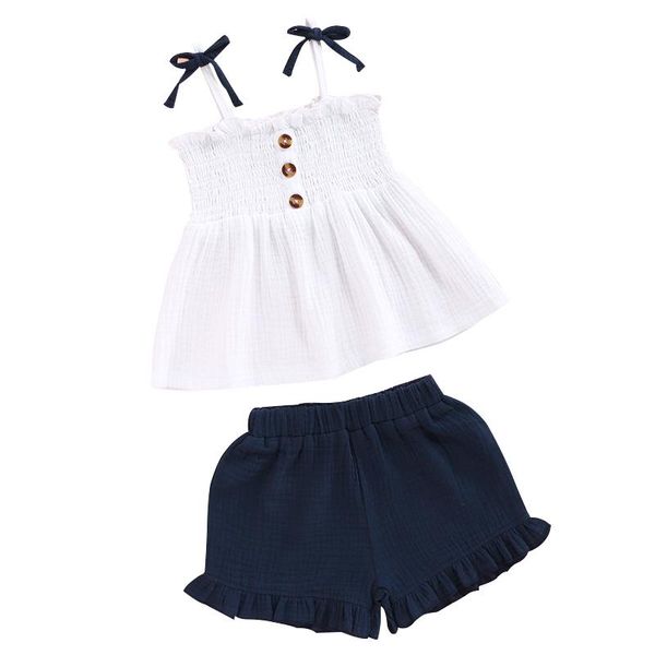 clothing sets born baby girl summer clothes solid white vest dark blue ruffles shorts set toddler outfits gift
clothing sets born baby girl summer clothes solid white vest dark blue ruffles shorts set toddler outfits gift