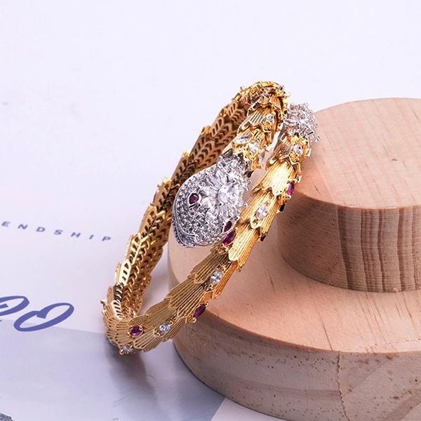 bangle women's crystal snake red and green shiny eyes gold color open bracelet zircon fashion luxury trend party gift jewelry, Black
bangle women's crystal snake red and green shiny eyes gold color open bracelet zircon fashion luxury trend party gift jewelry, Black