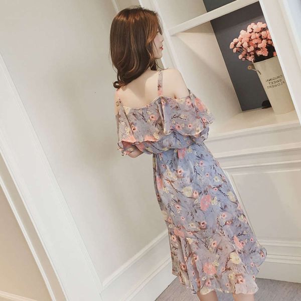 popular and summer sweet one neck suspender floral dress spring mid length off shoulder chiffon skirt women's holiday swing 669# hot, White;black
popular and summer sweet one neck suspender floral dress spring mid length off shoulder chiffon skirt women's holiday swing 669# hot, White;black